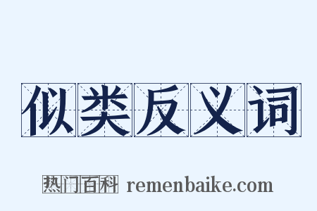 似类反义词是什么意思的图片